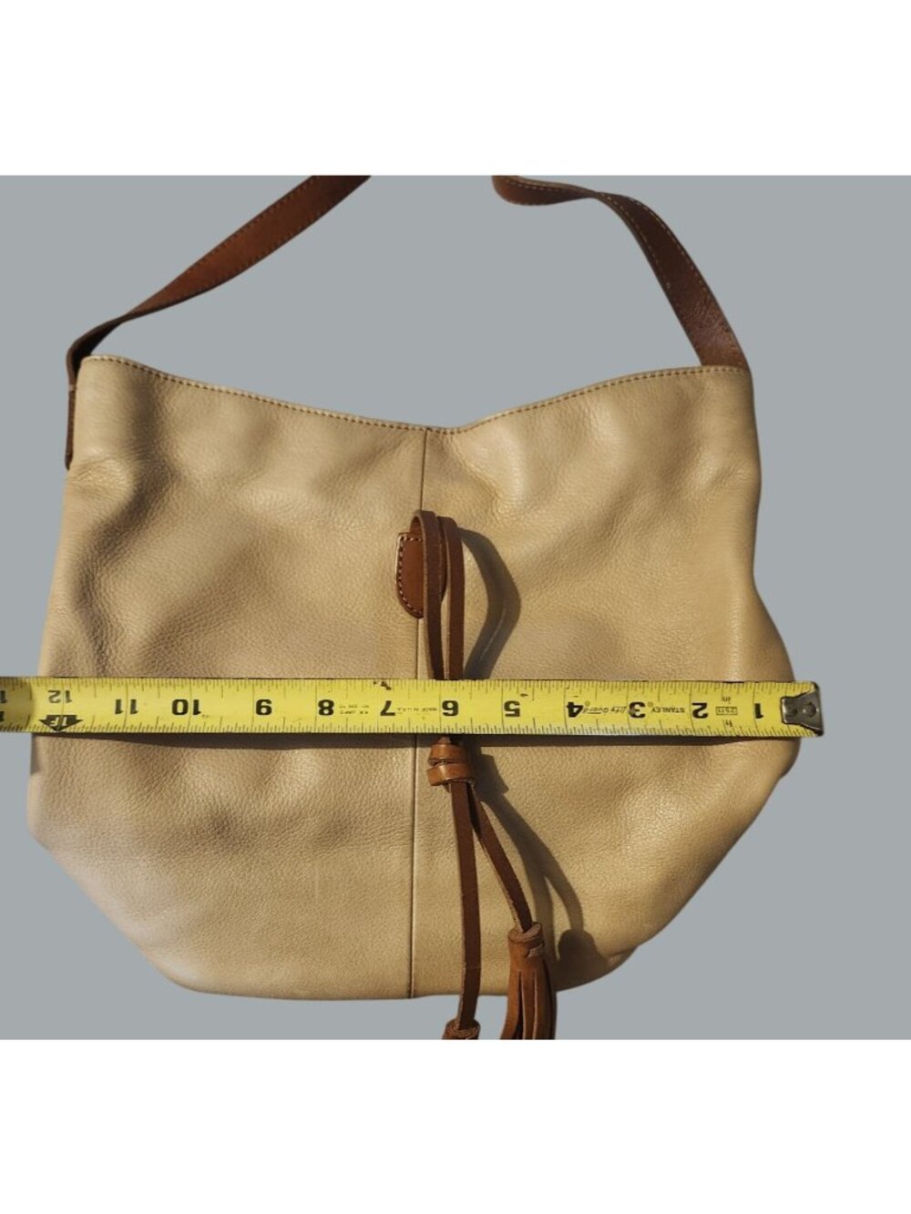 J. Jill Leather Crossbody Hobo Bucket Bag Boho Hippie Purse - Picture 15 of 15